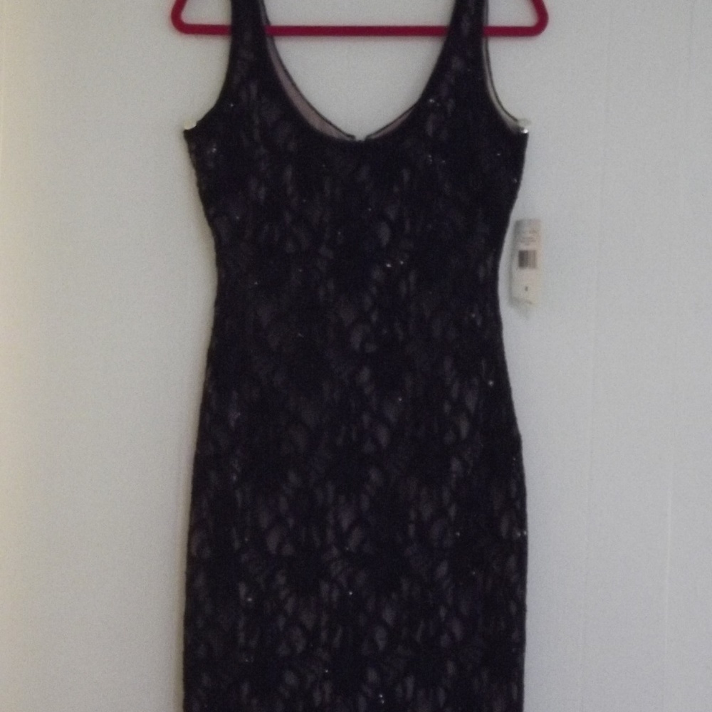 LAUREN by Ralph Lauren black lace dress size:8 NEW